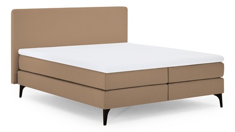 Boxspring Attraktiv Lykka vlak met gestoffeerd matras, caramel