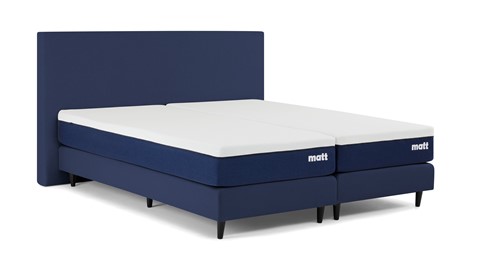 Matt Sleeps Boxspring Original vlak met matras Matt, blauw