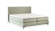 Boxspring Emerald vlak met gestoffeerd matras, eucalyptus