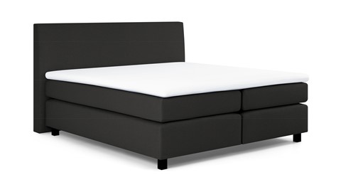 Boxspring Autentik Kurbat vlak met gestoffeerd matras, black