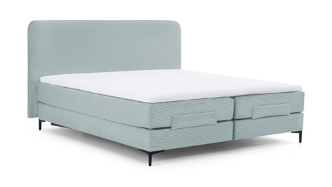 Boxspring Quartz verstelbaar met gestoffeerd matras, mint green