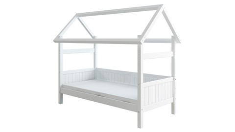 Bedbank Puck met dakframe, wit