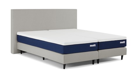 Matt Sleeps Boxspring Original vlak met matras Matt, grijs