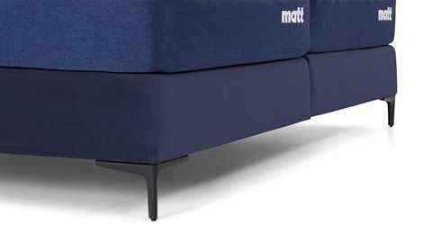 Matt Sleeps Boxspring Velvet stroken vlak met matras Matt, blauw