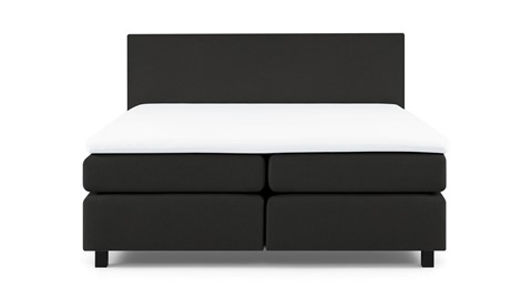 Boxspring Autentik Kurbat vlak met gestoffeerd matras, black