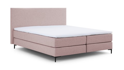 Boxspring Emerald vlak met gestoffeerd matras, pale