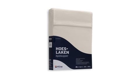 Hoeslaken Modal split topper, offwhite