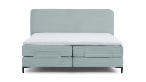 Boxspring Quartz verstelbaar met gestoffeerd matras, mint green