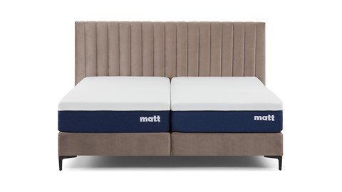 Matt Sleeps Boxspring Velvet stroken vlak met matras Matt, beige