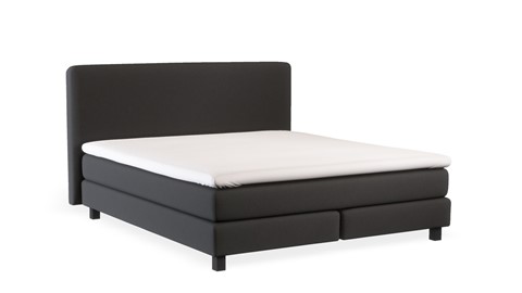 Boxspring Attraktiv Lykka vlak, poten Basic en gestoffeerd matras, anthracite