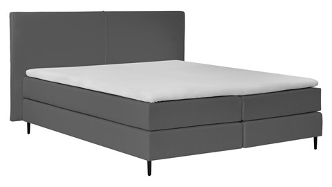 Boxspring Opal vlak met gestoffeerd matras, anthracite state