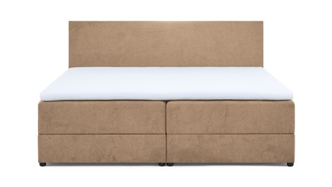 Opbergboxspring Storio met topmatras, beige