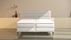 Boxspring Zircon vlak met gestoffeerd matras, light grey