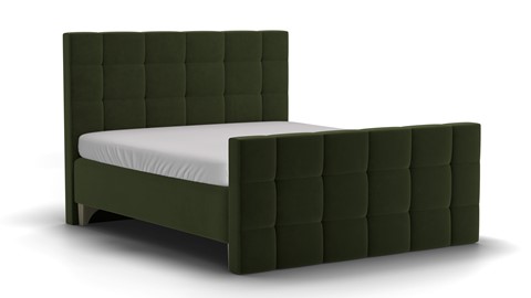 Boxspring Unik Varje vlak met Vildar Royal matras stofgroep Challenger, forest