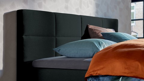 Boxspring Attraktiv Trendik vlak met gestoffeerd matras, anthracite