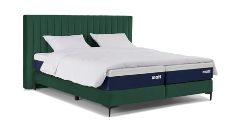 Matt Sleeps Boxspring Velvet stroken vlak met matras Matt, groen