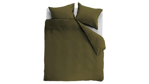 Dekbedovertrek Cotton Uni, olive green