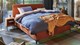 Boxspring Supreme Curves vlak met Slow Motion 2 matras, cognac