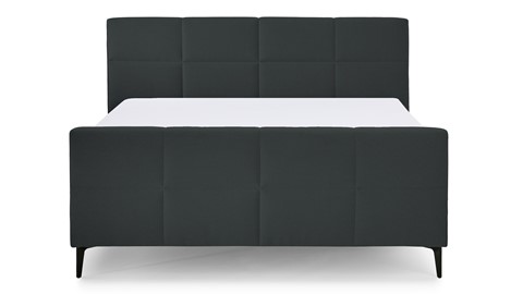 Boxspring Attraktiv Trendik vlak met gestoffeerd matras, anthracite