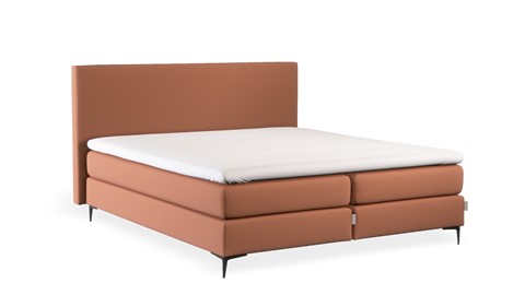 Boxspring Emerald vlak met gestoffeerd matras, hazel