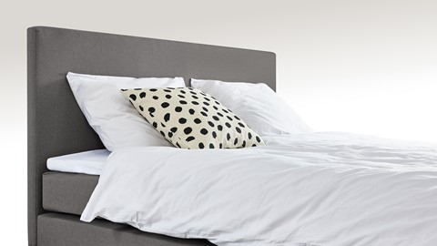 Box Ambra vlak met gestoffeerd matras, light grey