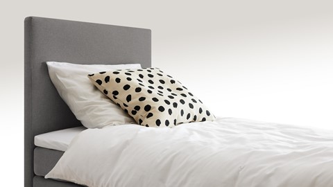 Box Ambra vlak met gestoffeerd matras, light grey