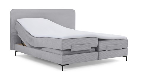 Boxspring Quartz verstelbaar met gestoffeerd matras, dark grey