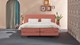 Boxspring Quartz verstelbaar met gestoffeerd matras, old pink