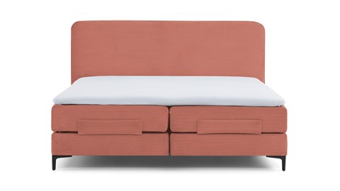 Boxspring Quartz verstelbaar met gestoffeerd matras, old pink