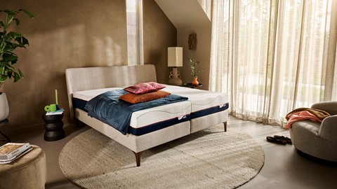 Traagschuim matras Cool Motion 5, wit/blauw/oranje