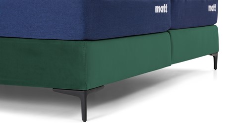 Matt Sleeps Boxspring Velvet stroken vlak met matras Matt, groen