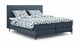 Boxspring Emerald vlak met gestoffeerd matras, navy