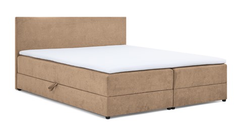 Opbergboxspring Storio met topmatras, beige