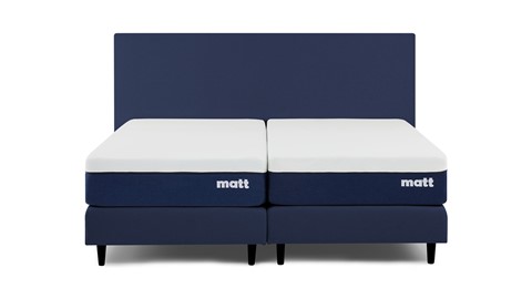 Matt Sleeps Boxspring Original vlak met matras Matt, blauw