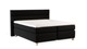 Boxspring Solid Lina vlak met gestoffeerd matras, black