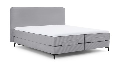 Boxspring Quartz verstelbaar met gestoffeerd matras, dark grey