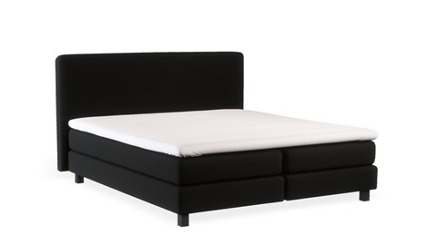 Boxspring Attraktiv Lykka vlak, poten Basic en gestoffeerd matras, black