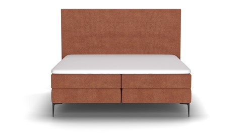 Boxspring Emerald vlak met gestoffeerd matras, hazel