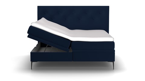 Opbergbox Citrine met gestoffeerd matras stofgroep Seven, dark blue