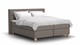 Boxspring Solid Lina vlak met gestoffeerd matras, taupe